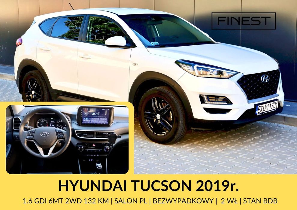 Hyundai Tucson bezwypadkowy | salon PL | zadbany | 2 komplety kół alu | f vat-marża