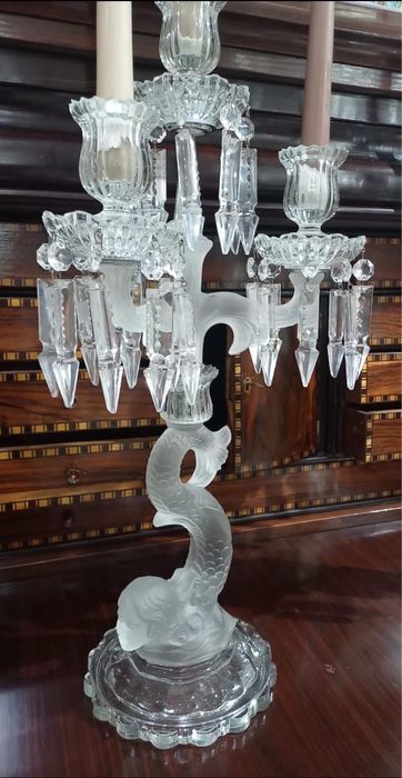 Raros Casticais de 4 lumes modelo de sereia em vidro e