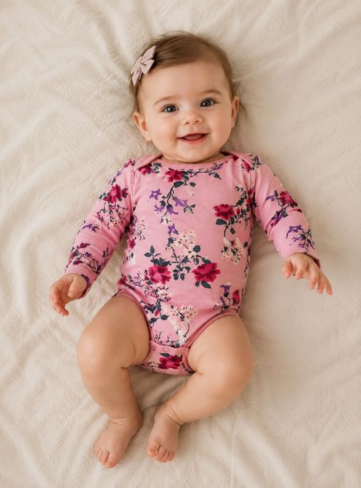 Комплект (2 шт.)боді для дівчинки, 3-6 міс. Котон. Бренд Jessica Simpson Baby