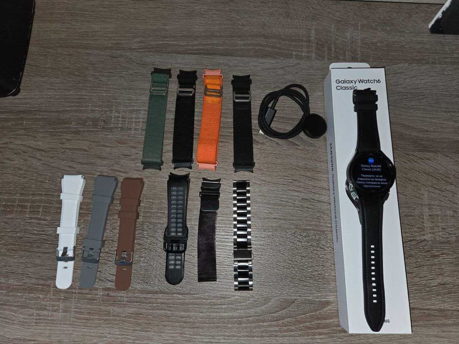 Годинник Samsung Galaxy Watch 6 Classic 47mm Black + РЕМІНЦІ+ ЗНИЖКА