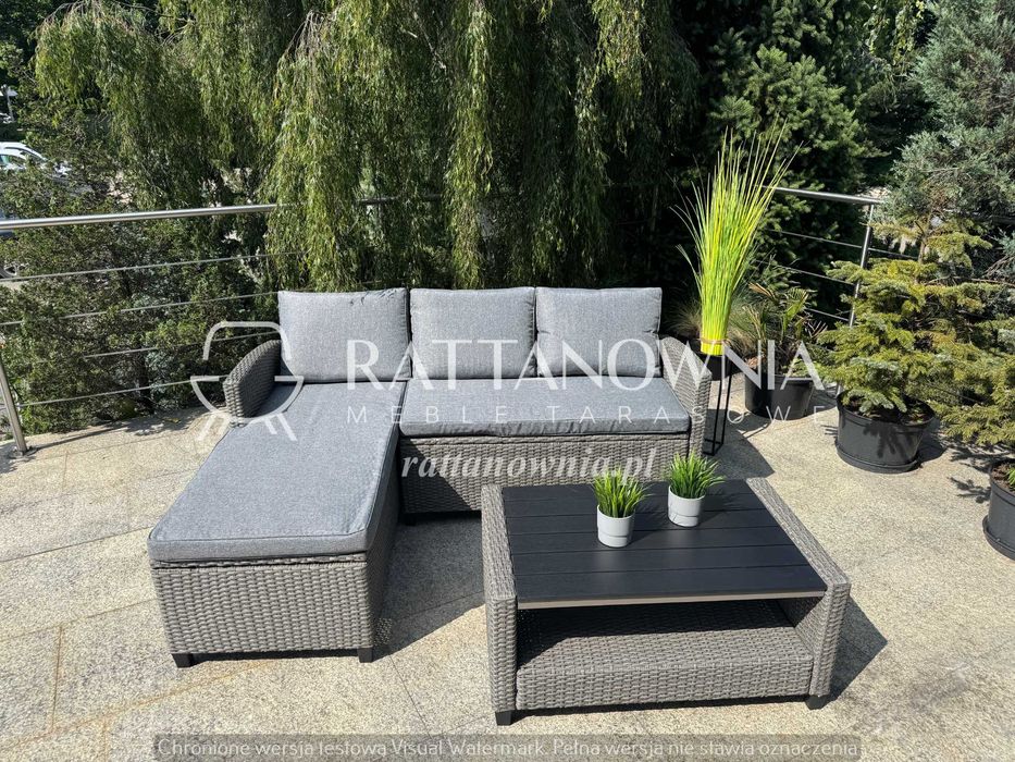 Narożnik Ogrodowy Tarasowy Meble Ogrodowe Technorattan OBNIŻKA !!