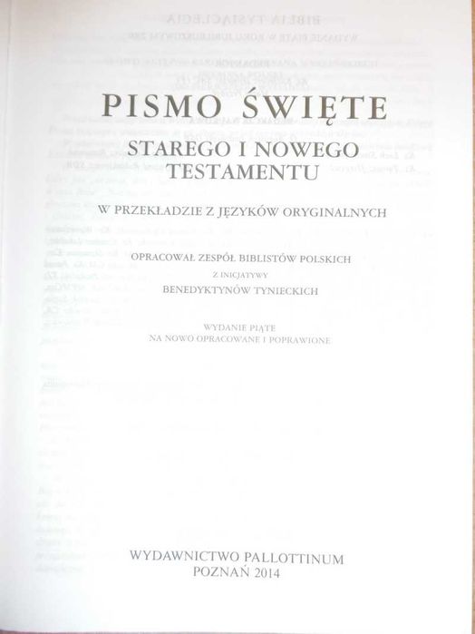 Pismo Święte Starego i Nowego Testamentu