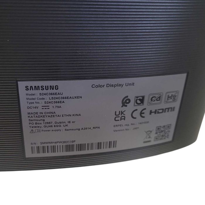 Monitor SAMSUNG LS24C366EAUXEN 24" 1920x1080px