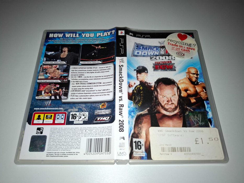 Smackdown vs. Raw 2008 - Sony PSP