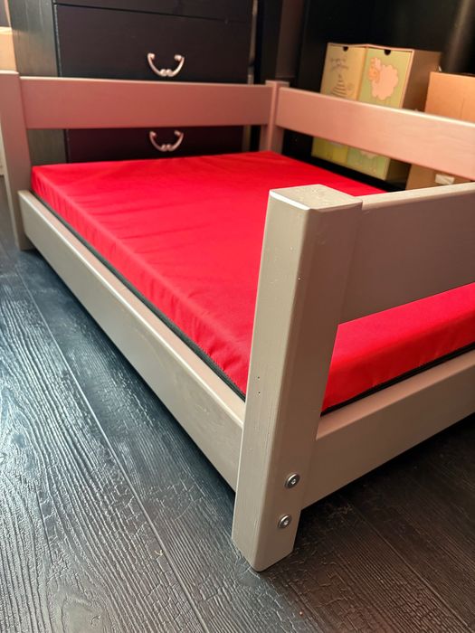 Legowisko sofa drewniana dla psa z materacem