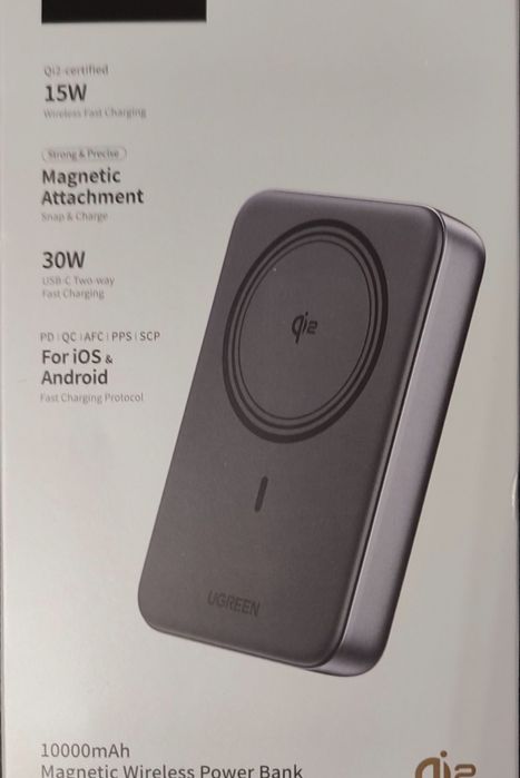 Огляд Зовнішній акумулятор (павербанк) UGREEN 10000mAh 30W QI2 Black