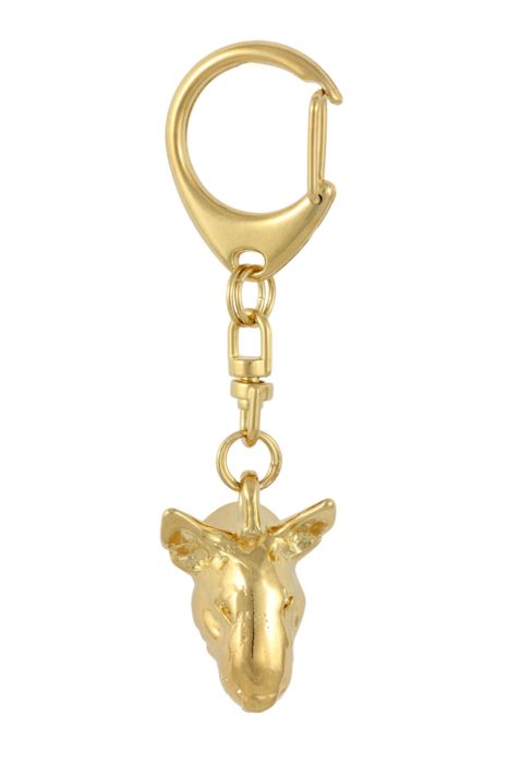 Bulterier brelok pozłacany w pudełku Art-Dog