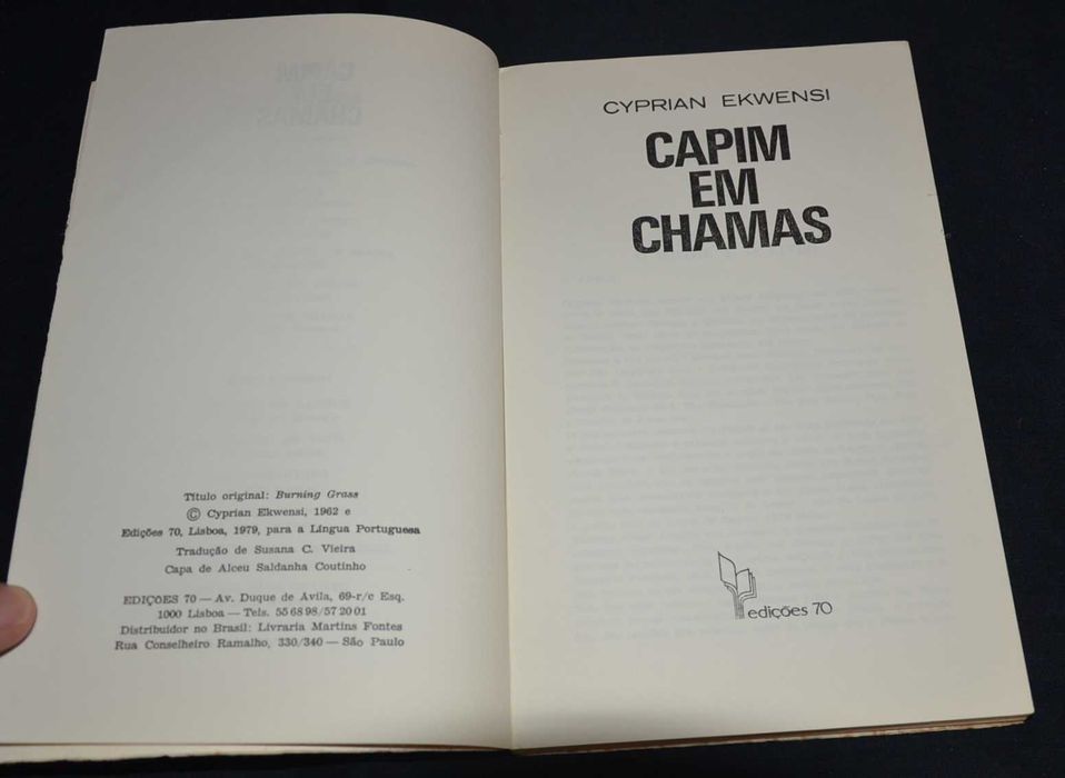 Livro Capim em Chamas Cyprian Ekwensi 1979