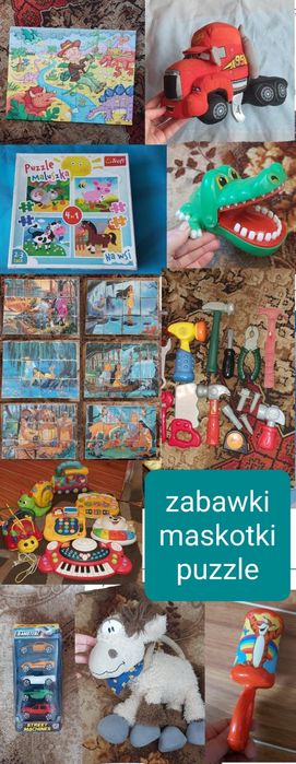 Zabawki gry puzzle układanki maskotki dla dziecka