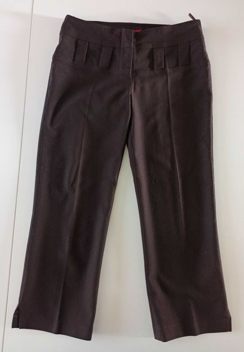 rybaczki damskie nogawka 3/4 brązowe rozmiar 38 jak nowe