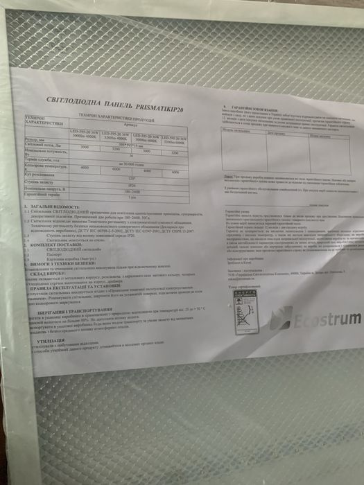 Світодіодна панель PRISMATIK IP20