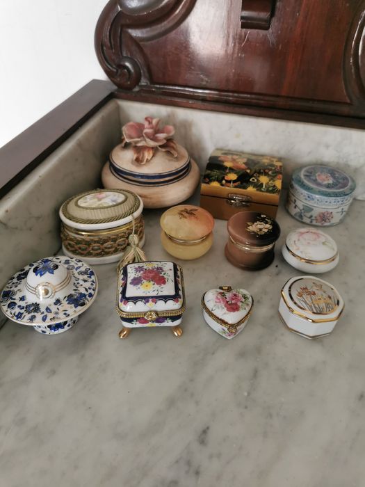 Porta Jóias Porcelana / Madeira