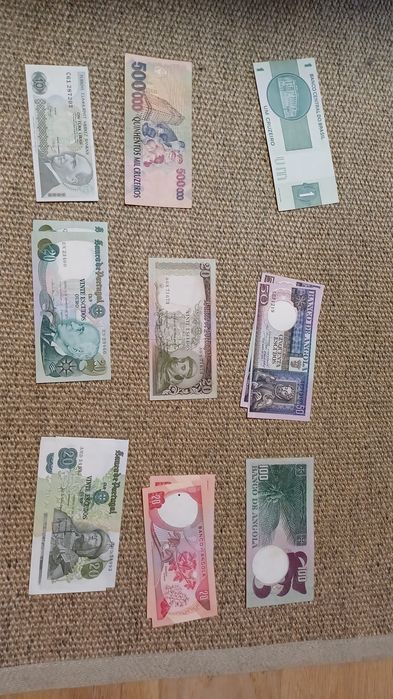 Notas antigas diversas