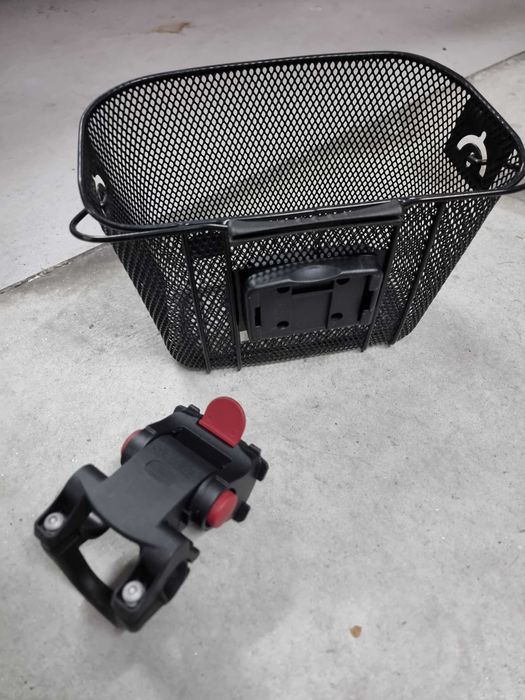 Cesto para Bicicleta de Criança em Metal Preto 9 Litros, como novo