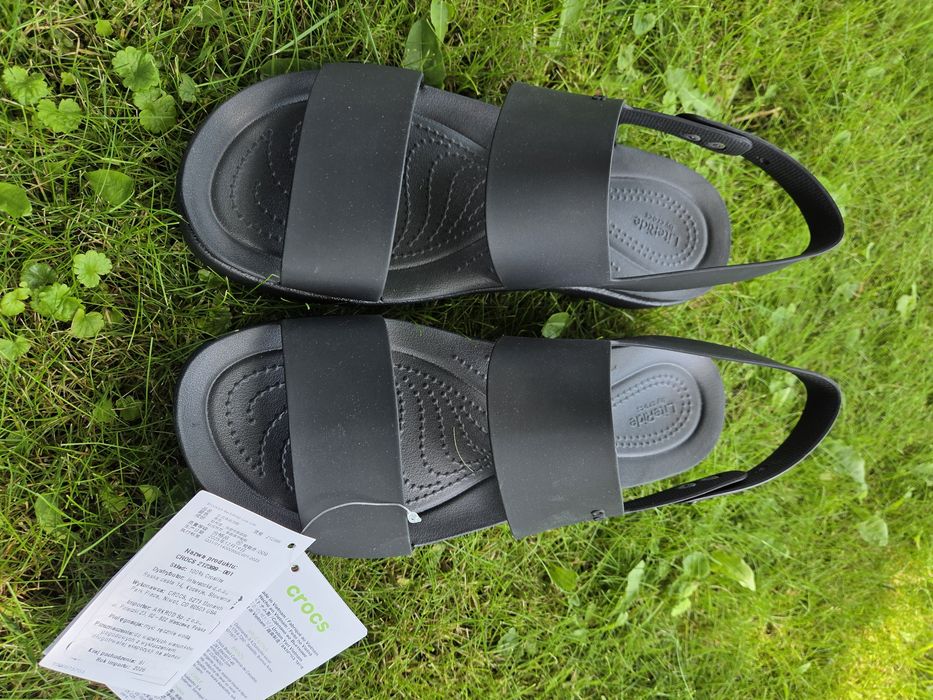Crocs Brooklyn Backstrap Low Low czarne 39/40 | Black Platform Sandals