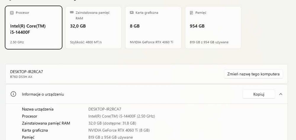 G4M3R HERO i5-14400F/32GB/1TB/RTX4060Ti