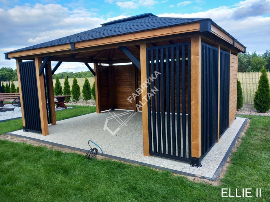 Altana drewniana, altanki, altany, ogrodowa 3x4, ELLIE II, pergola