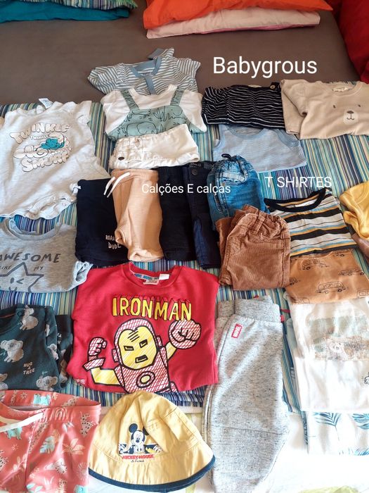 70 peças de roupa variada de bebé dos 9 aos 18 meses