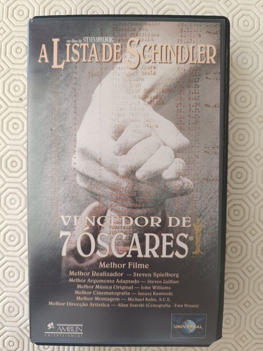 Cassete VHS A Lista de Schindler