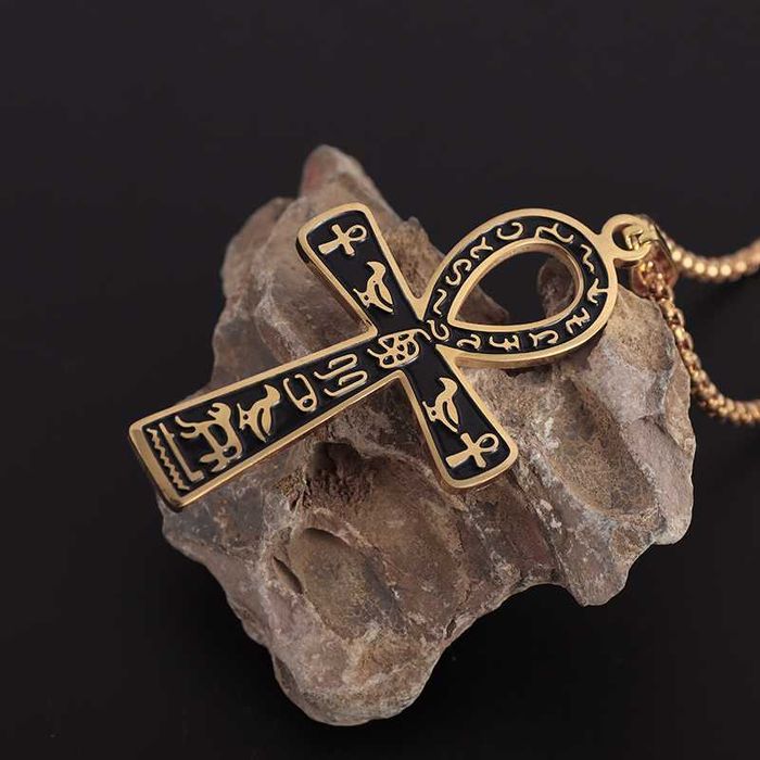 Ankh cruz pingente colar