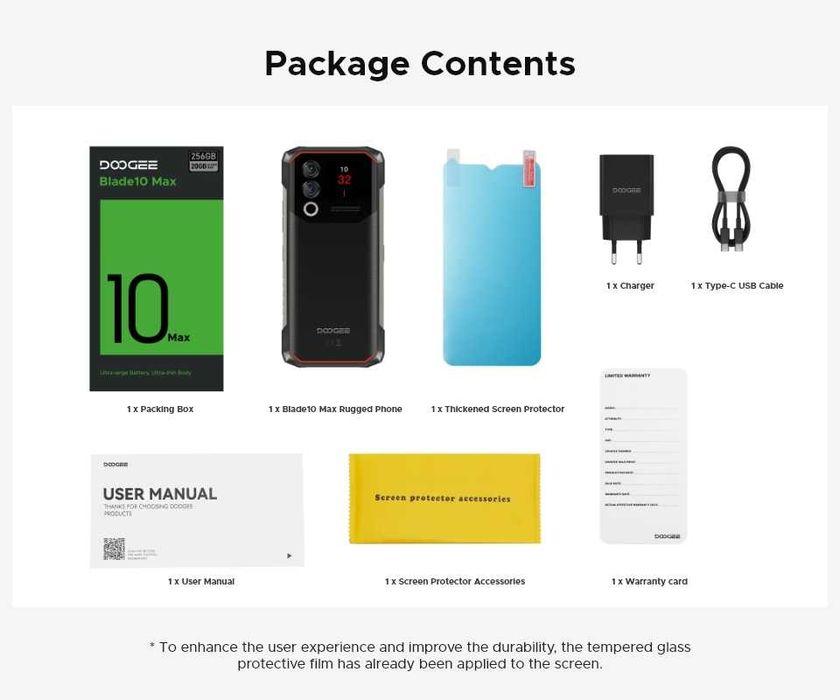 Doogee Blade10 Мax 20/256Gb, 10300мАч, 50/8Mp второй дисплей 1,5