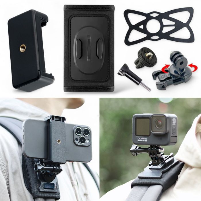 Крепление для экшн камер на рюкзак Крепление на рюкзак для телефона