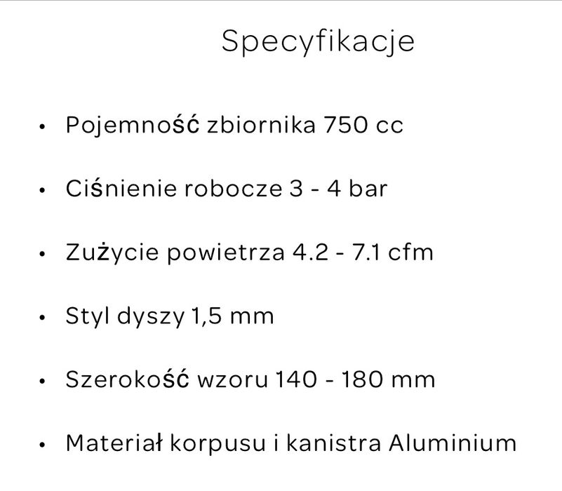 Pistolet natryskowy PCL