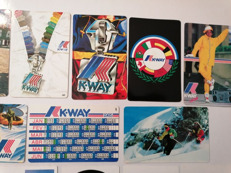Conjunto de 15 calendários da Kway