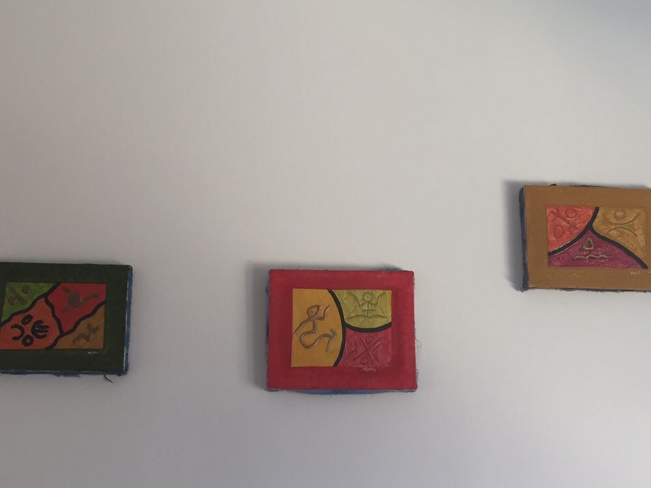 3 quadros pintados à mão (10 euros- todos)