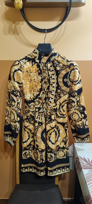 Sukienka Damska Złoto- czarna