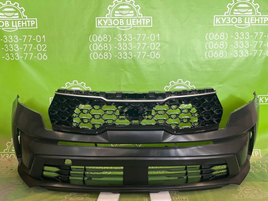 Бампер передній в зборі Kia Sorento MQ4 2020 - 2024 в НАЯВНОСТІ решетка фара бампер передний в сборе комплектний комплектный