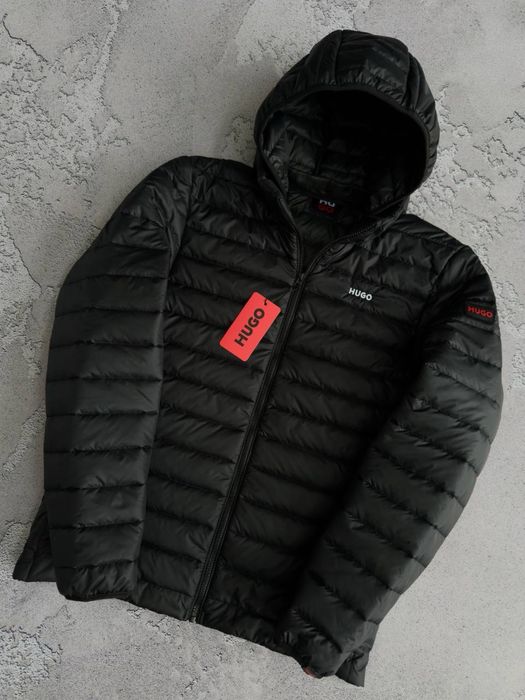 ‼️Мікро Пуховик Hugo Boss black 250 700 Куртка Пуховик Пухан весна