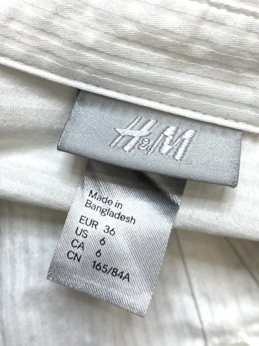 Женская белая молочная рубашка H&M Хs/S оригинал