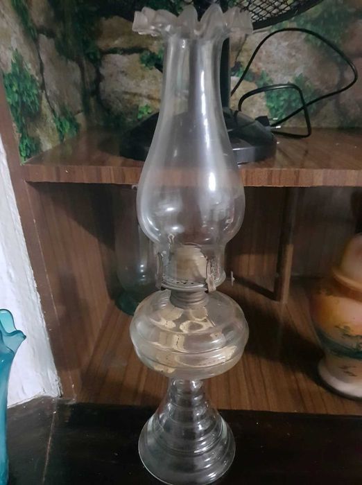 Lamparina de cristal a combustão