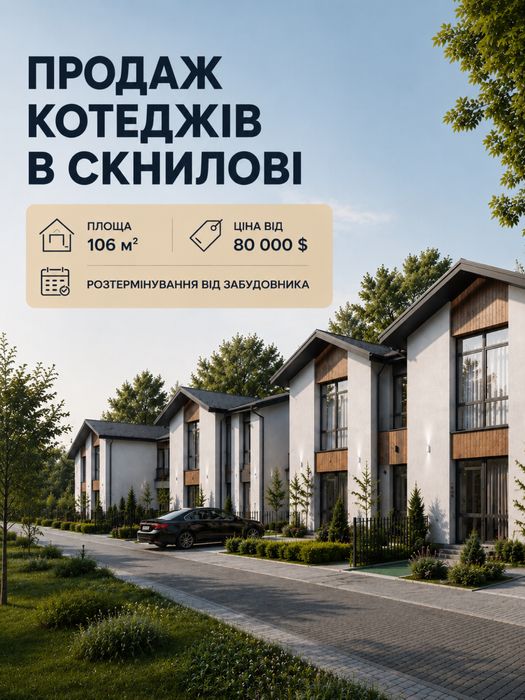 Продаж котеджів в Скнилові / від забудовника