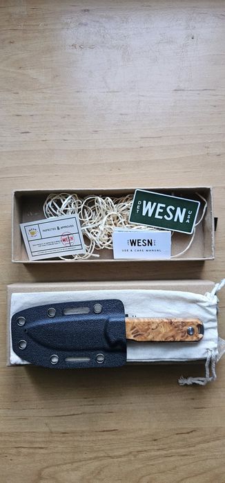 Nóż WESN Bornas, kydex i brzoza.