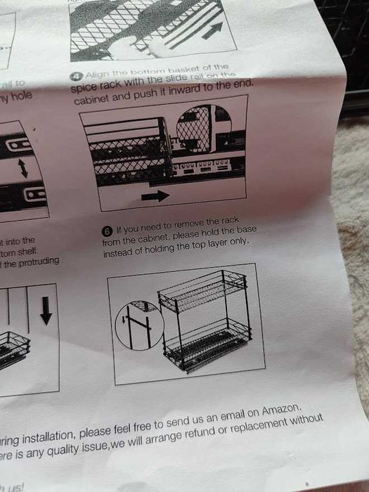 Półka kuchenna 2-poziomowy wysuwany regał na przyprawy Aceyoon