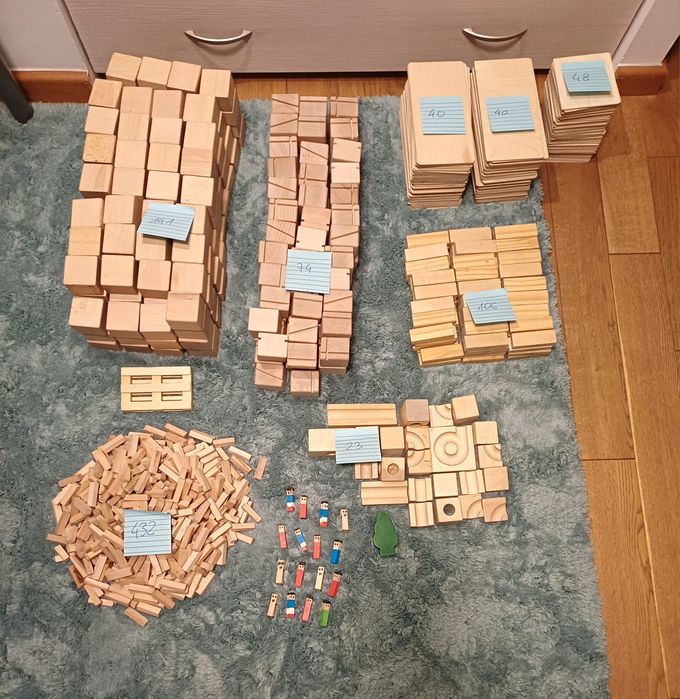 Just blocks klocki drewniane 25kg 900elementuw