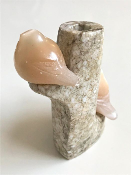 Скульптура,статуэтка-карандашница из натурального камня,сел