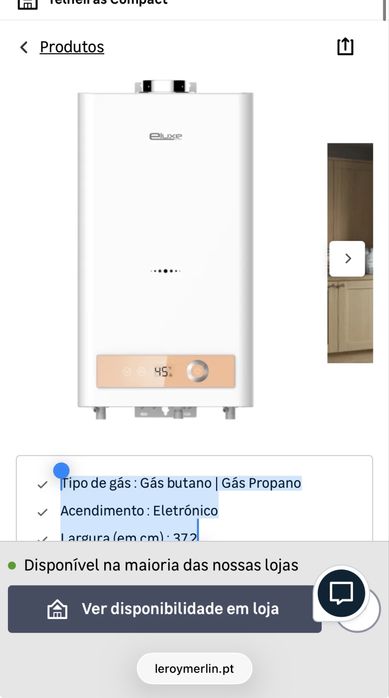 Esquentador gas butano Novo