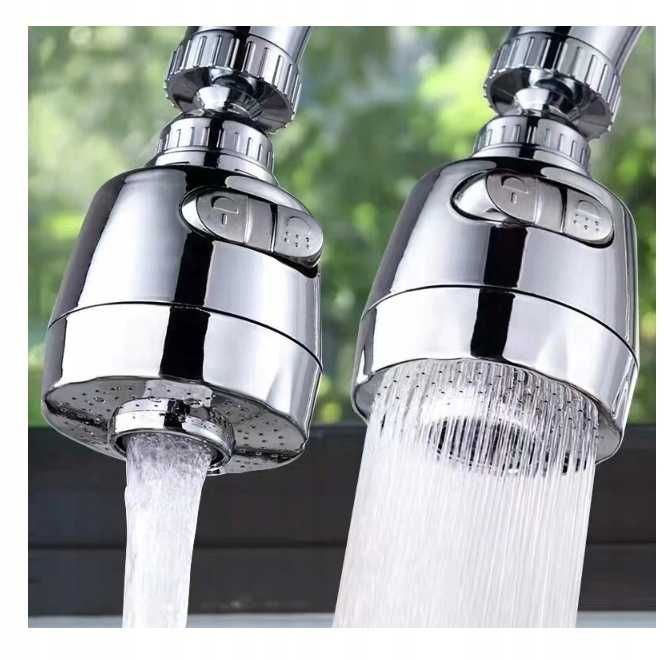 PERLATOR ADAPTER NA BATERIĘ do KRANU 3w1 Obrotowy Długi Napowietrzacz