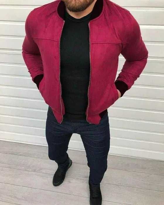 Бомбер замшевый мужской GG замшевая куртка весенняя осенняя