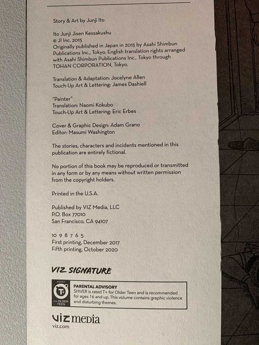 [Manga] Shiver - Junji Ito Selected Stories