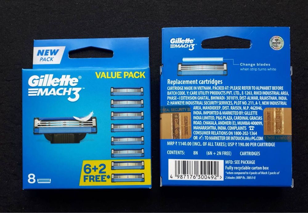Станки и кассеты для бритья Gillette ассорти