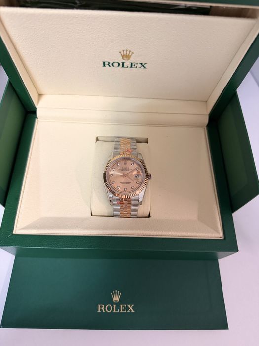 Rolex Datejust Two-Tone Rose Gold / Pink Diamond Dial /