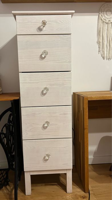 Komoda sosnowa wąska słupek IKEA