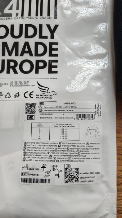 Orteza na bark i ramię lewa r. M
