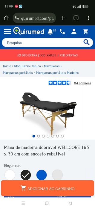 Marquesa para massagem