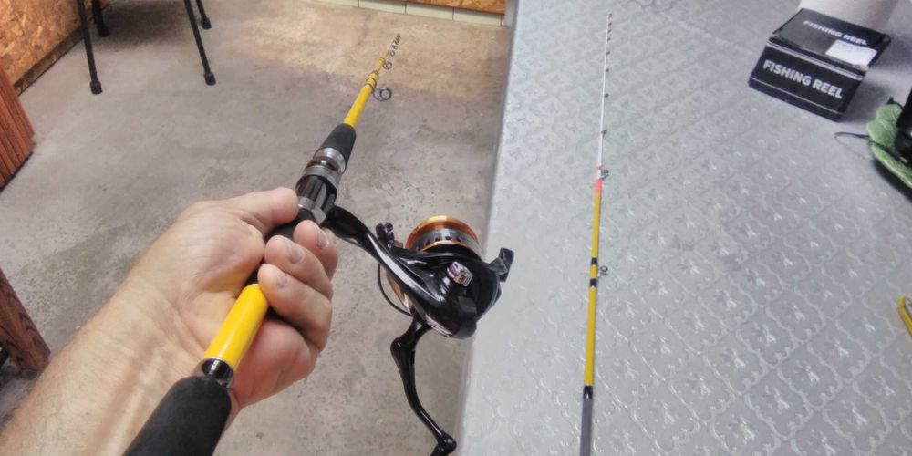 Conjuntos de casting e spinning, canas com 2 partes da frente,