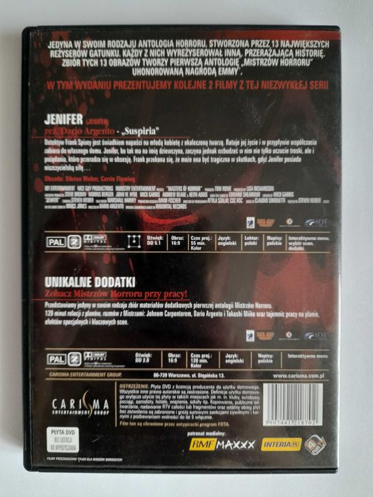 Jenifer + Unikalne dodatki Mistrzowie horroru DVD